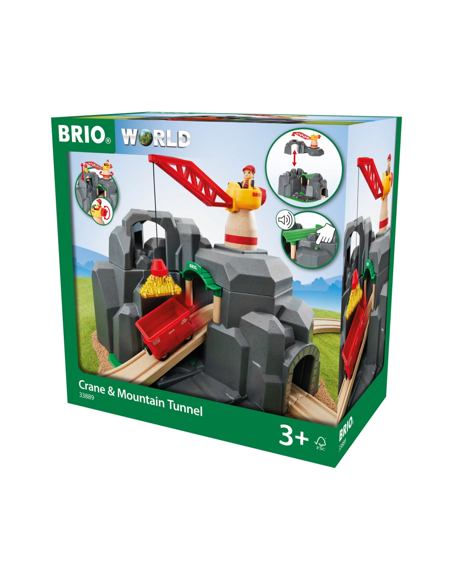 Brio World 33889 Kraan En Bergtunnel - Crane And Mountain Tunnel 1 Brio World 33889 Kraan En Bergtunnel - Crane And Mountain Tunnel