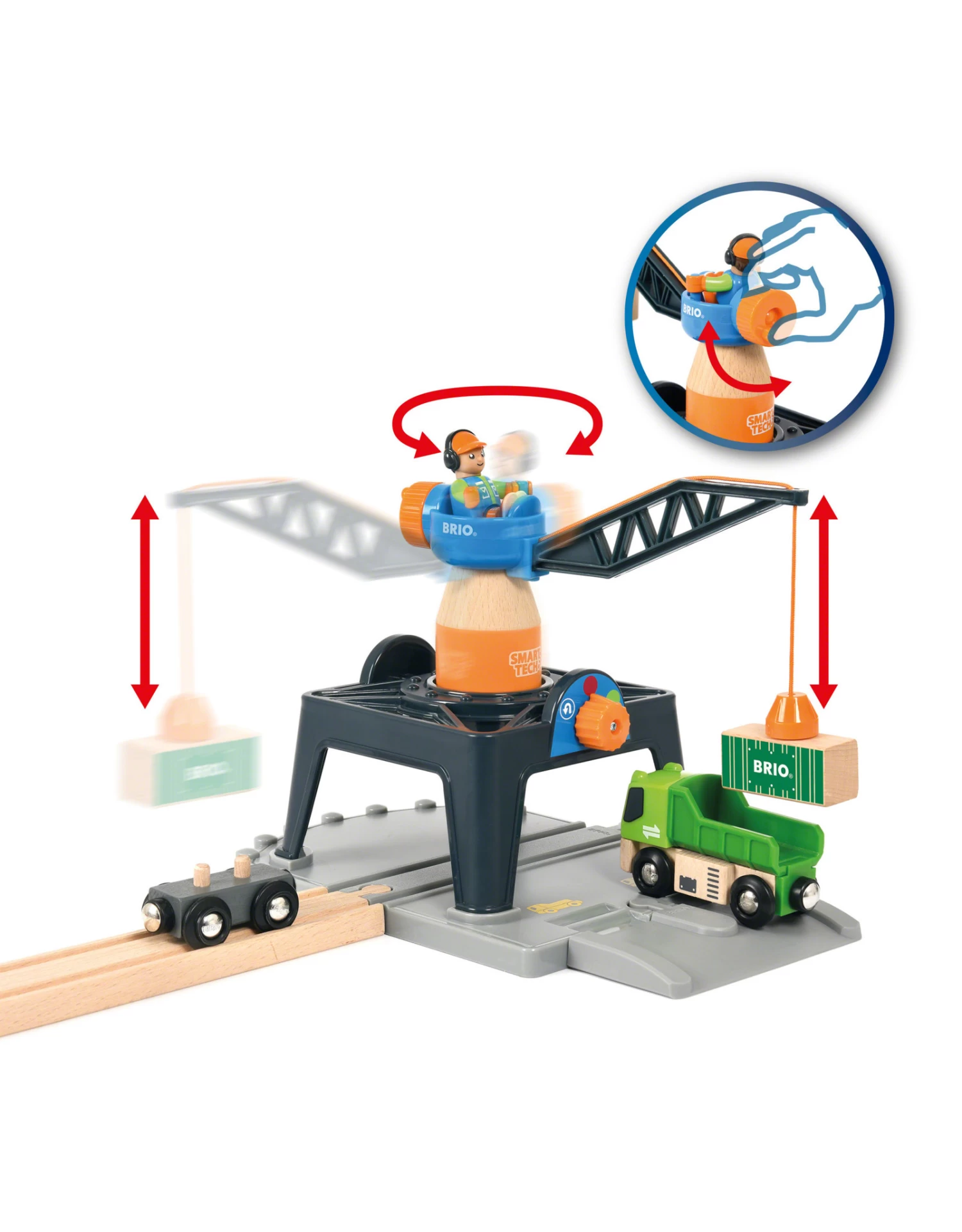 Brio World 33962 Smart Tech Containerkraan - Container Crane 3 Brio World 33962 Smart Tech Containerkraan - Container Crane - Afbeelding 3