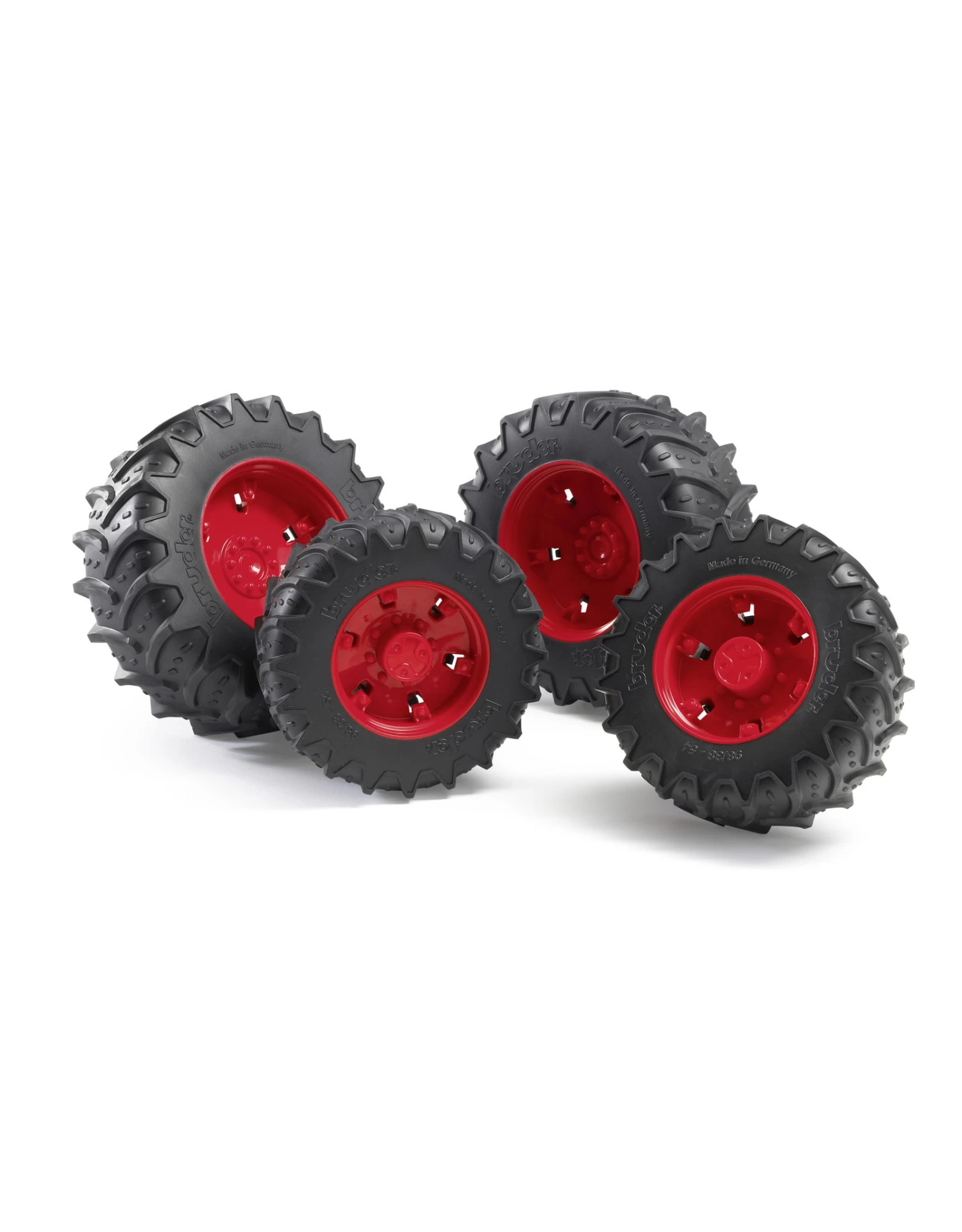 Bruder 03313 Accesoires : Dubbele Banden Met Rode Velgen Geschikt Voor De 3000 Serie 1 Bruder 03313 Accesoires : Dubbele Banden Met Rode Velgen Geschikt Voor De 3000 Serie
