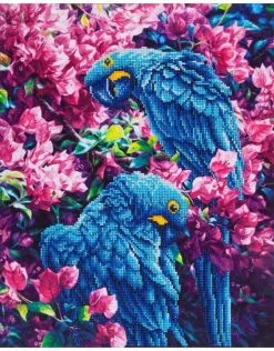 Diamond Dotz Blue Parrots 52x42cm