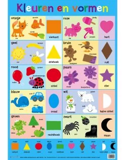 Kleuren En Vormen - Educatieve Poster
