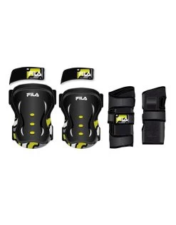 Fila 3-pack Skates Protection - 3-dlg Beschermset Zwart/geel XS