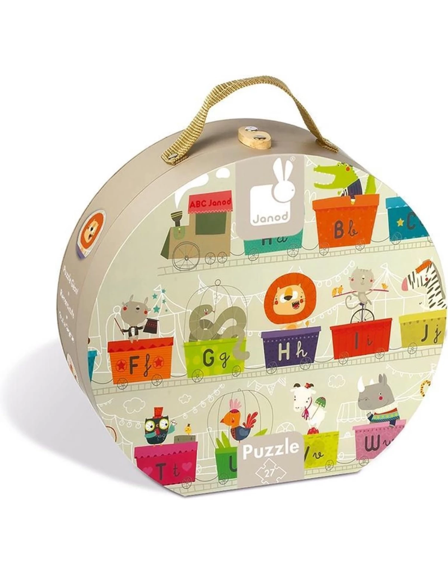 Janod Puzzelkoffer Alfabettrein - 27 Stukjes 1 Janod Puzzelkoffer Alfabettrein - 27 Stukjes