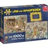Jumbo Puzzel Jan VanHaasteren 20032 Museum Bezoek 2 X 1000 Stukjes