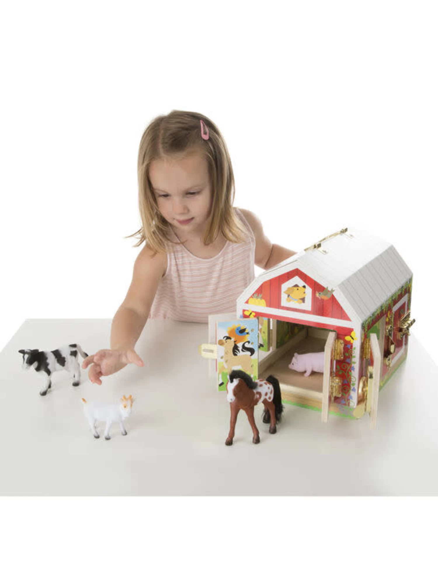 Melissa & Doug Melissa&Doug 12564 Houten Boerderij Met Sloten En 4 Boerderijdieren 3 Melissa & Doug Melissa&Doug 12564 Houten Boerderij Met Sloten En 4 Boerderijdieren - Afbeelding 3