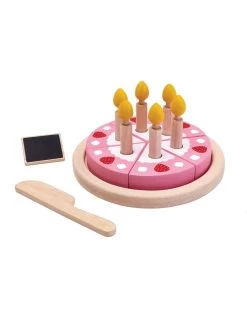 Plan Toys Birthday Cake Set - Houten Verjaardagstaart Speelset