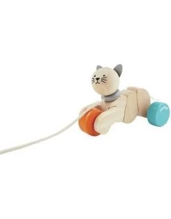 Plan Toys Pull-Along Cat - Houten Trekfiguur Kat