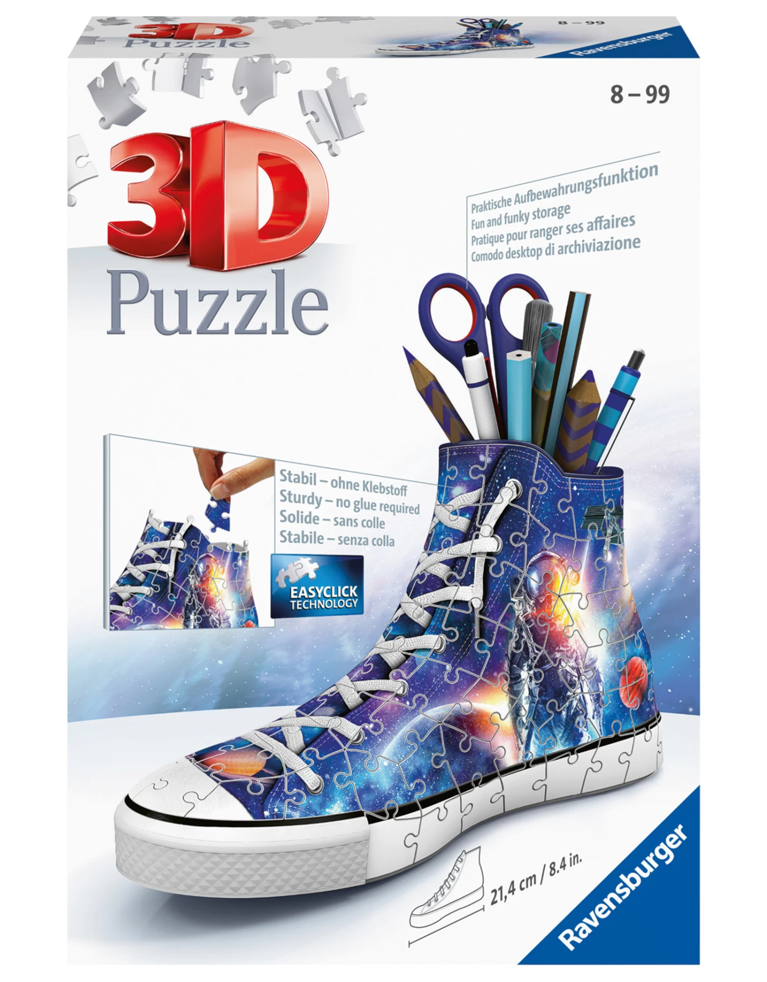 Ravensburger 3D Puzzel 112517 Sneaker Astronauts / Galaxy (108 Stukjes) 1 Ravensburger 3D Puzzel 112517 Sneaker Astronauts / Galaxy (108 Stukjes)