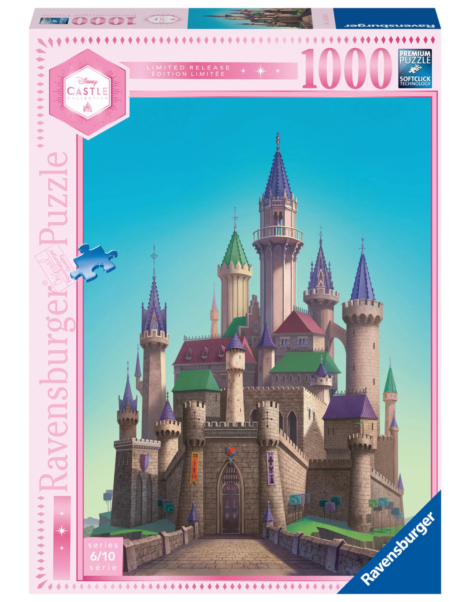 Ravensburger Puzzel 164950 Disney Aurora's Castle (1000 Stukjes) - (1 Hoek Is Beschadigd) 1 Ravensburger Puzzel 164950 Disney Aurora's Castle (1000 Stukjes) - (1 Hoek Is Beschadigd)