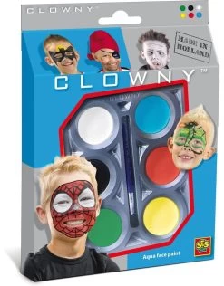 SES Creative Clowny 09663 Aquaschmink - 6 Kleuren