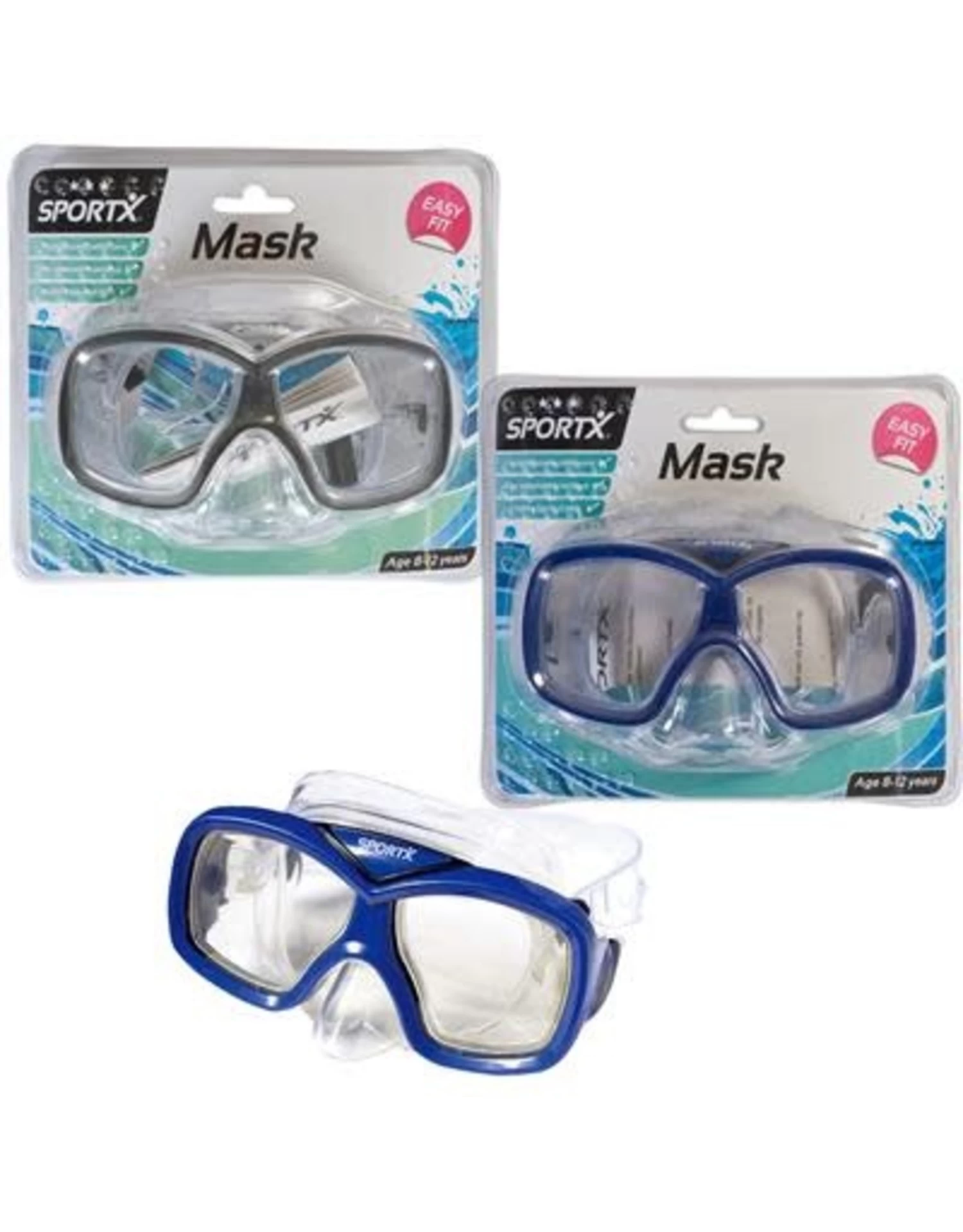 SportX Junior Zwemmasker *** Blauw Of Geel 1 SportX Junior Zwemmasker *** Blauw Of Geel