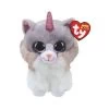 Ty Beanie Boo's Asher De Wit/grijs/paarse Kat 15cm