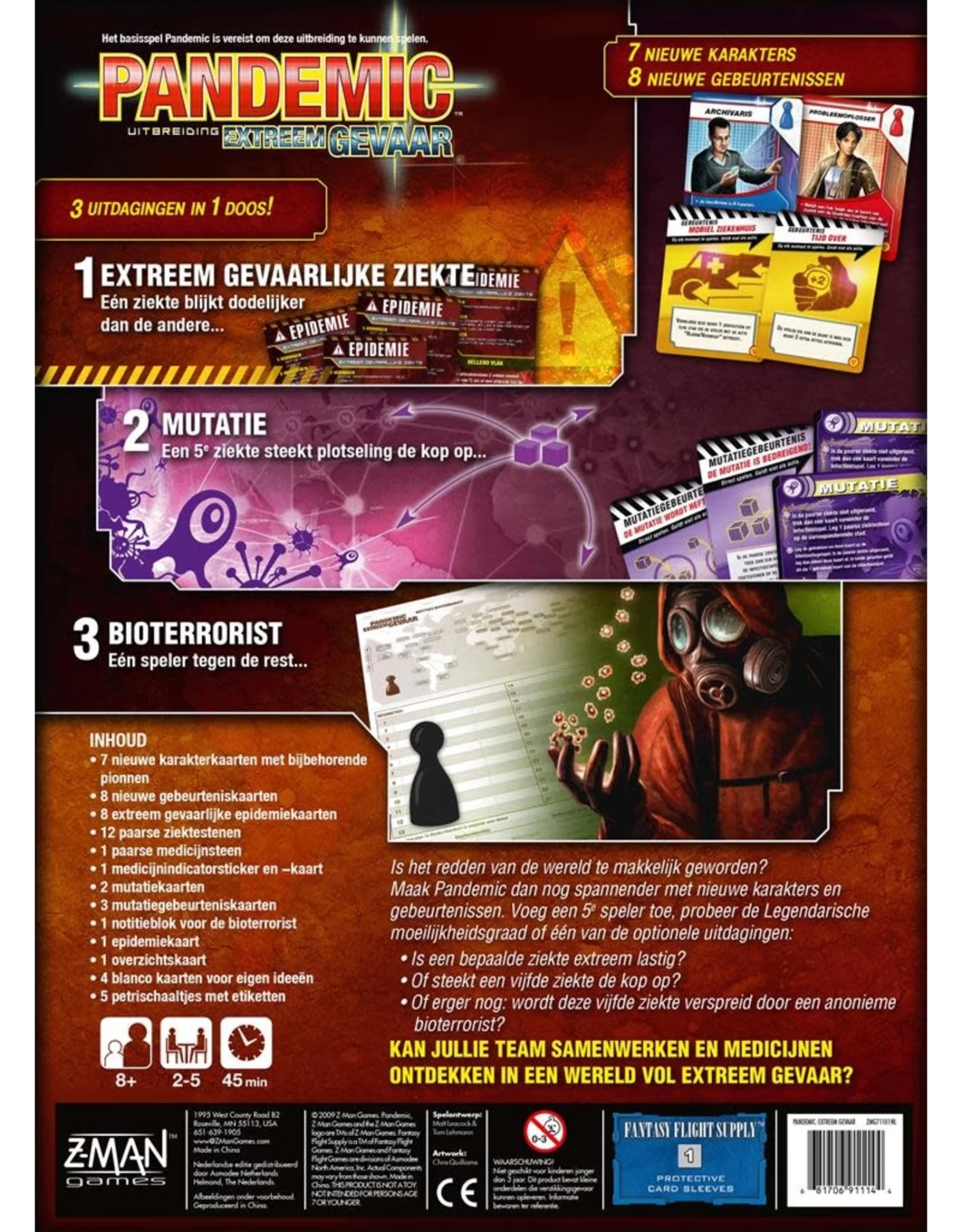 Z-Man Games Pandemic Extreem Gevaar (On The Brink) Bordspel- Uitbreiding 2 Z-Man Games Pandemic Extreem Gevaar (On The Brink) Bordspel- Uitbreiding - Afbeelding 2