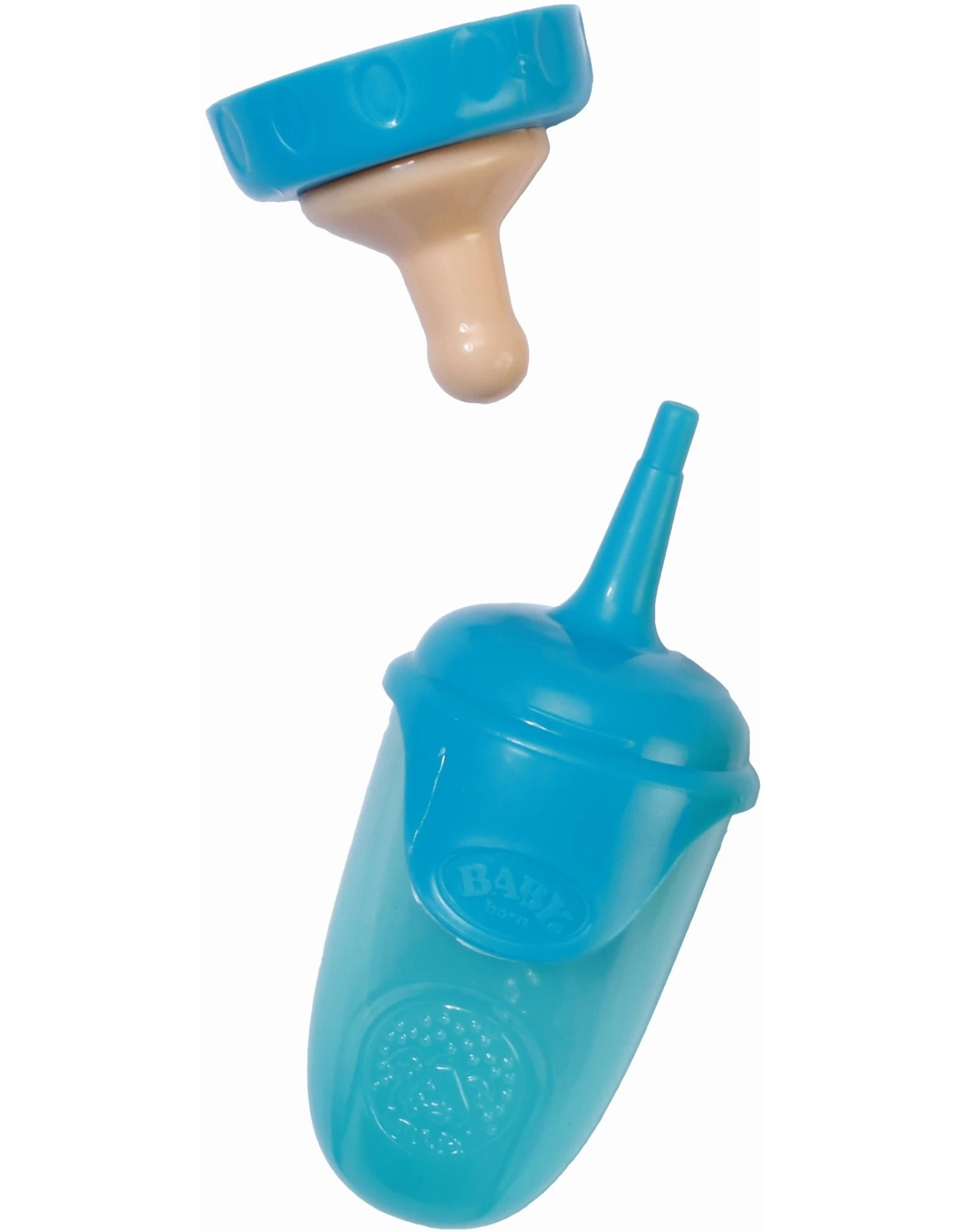 Baby Born Flesje Met Dop Blauw 1 Baby Born Flesje Met Dop Blauw