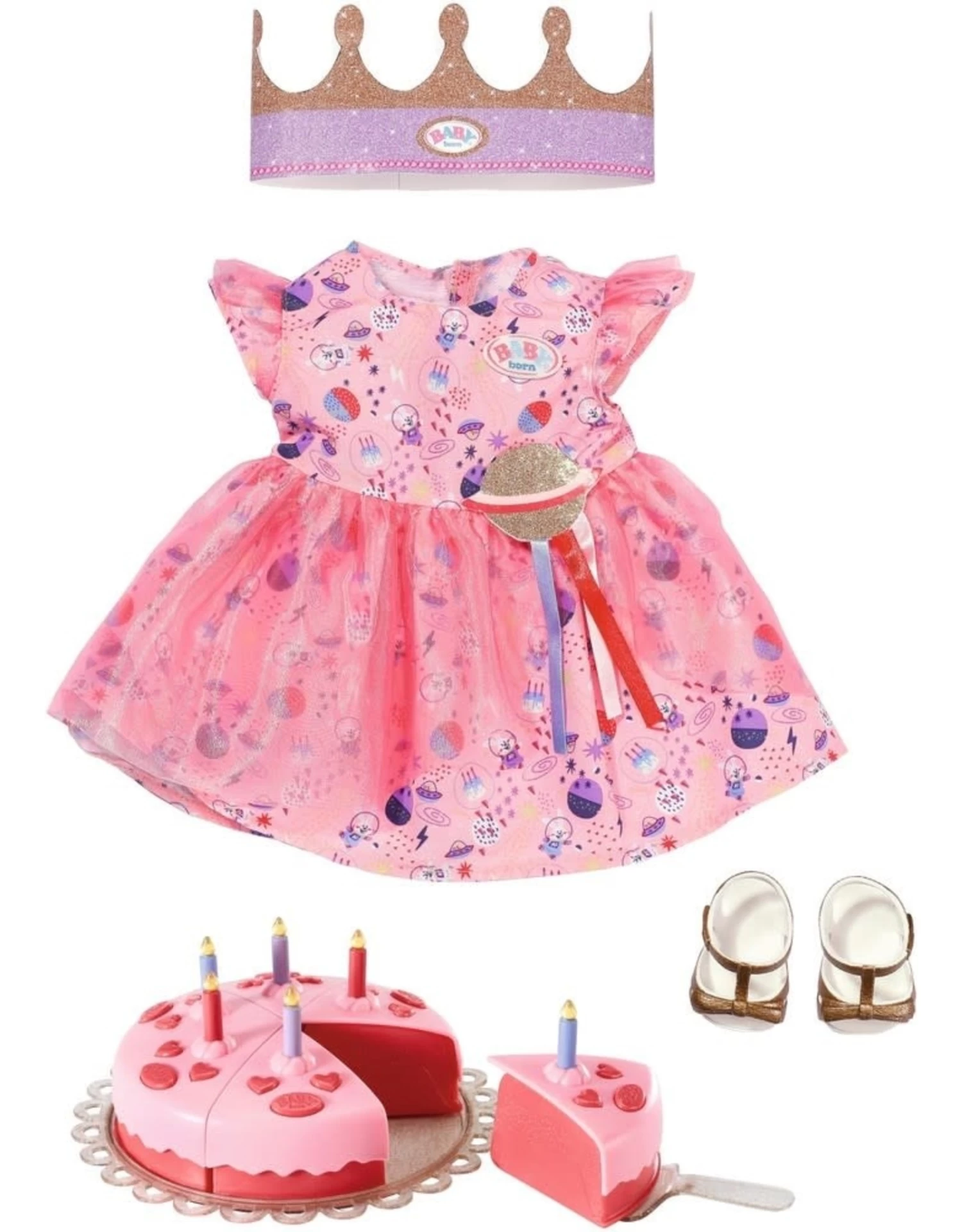 Baby Born Kledingset Deluxe Happy Birthday 43cm 1 Baby Born Kledingset Deluxe Happy Birthday 43cm