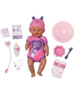 Baby Born Soft Touch Babypop Meisje Bruin (43 Cm)