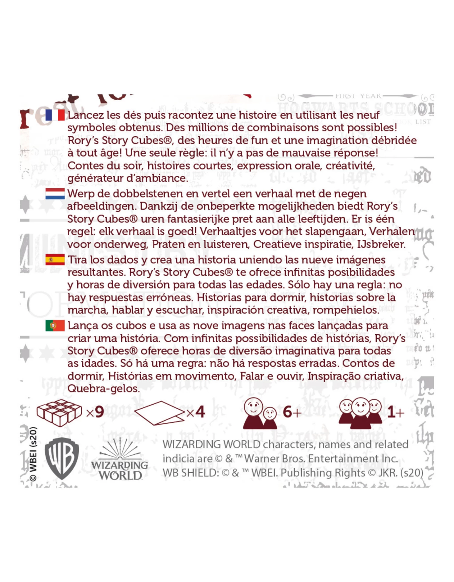 Rory's Story Cubes Harry Potter 3 Rory's Story Cubes Harry Potter - Afbeelding 3